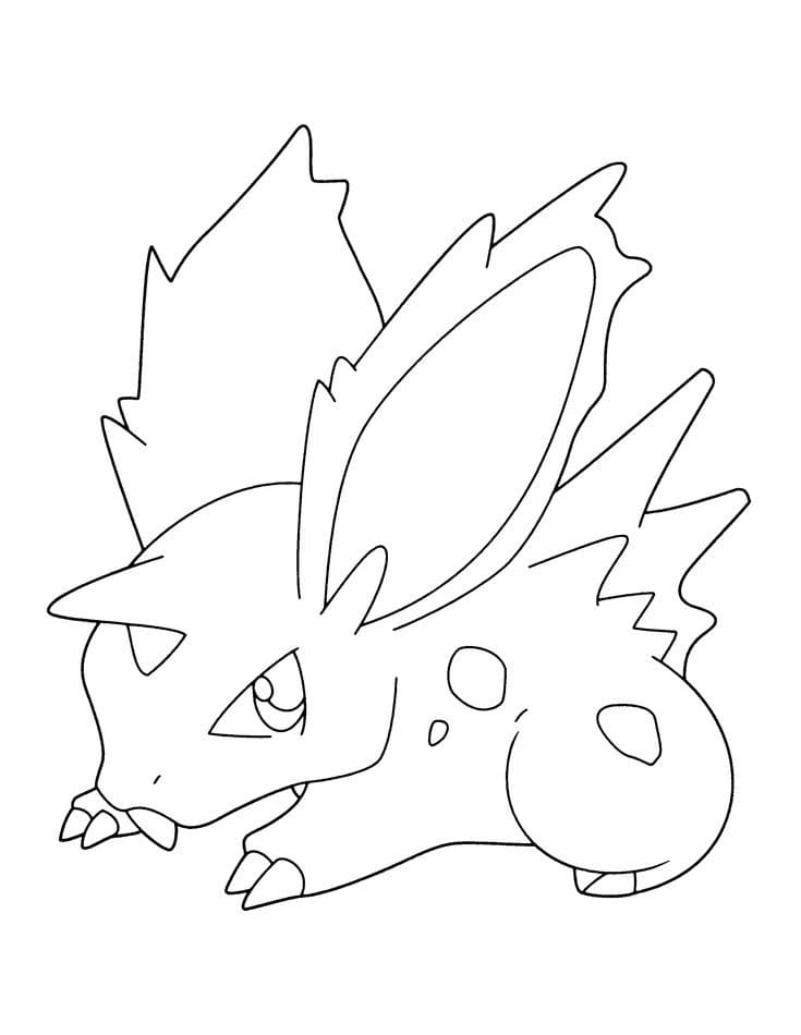 Nidoran(m) Pokemon omalovánka
