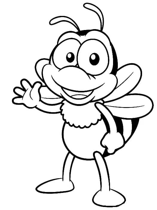 Normální Včela omalovánka
