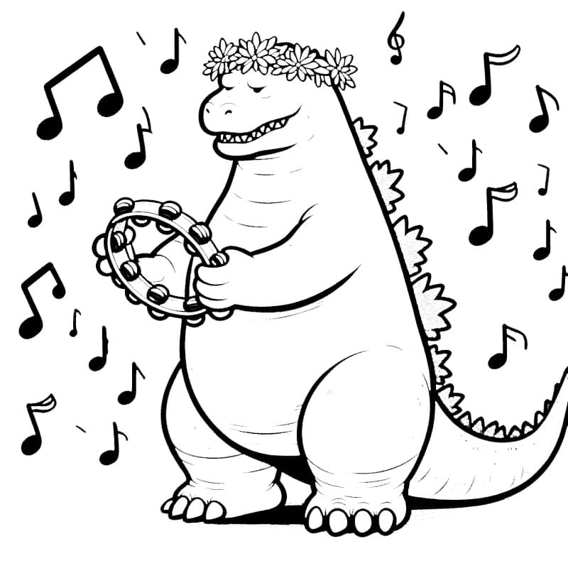 Obří Godzilla omalovánka