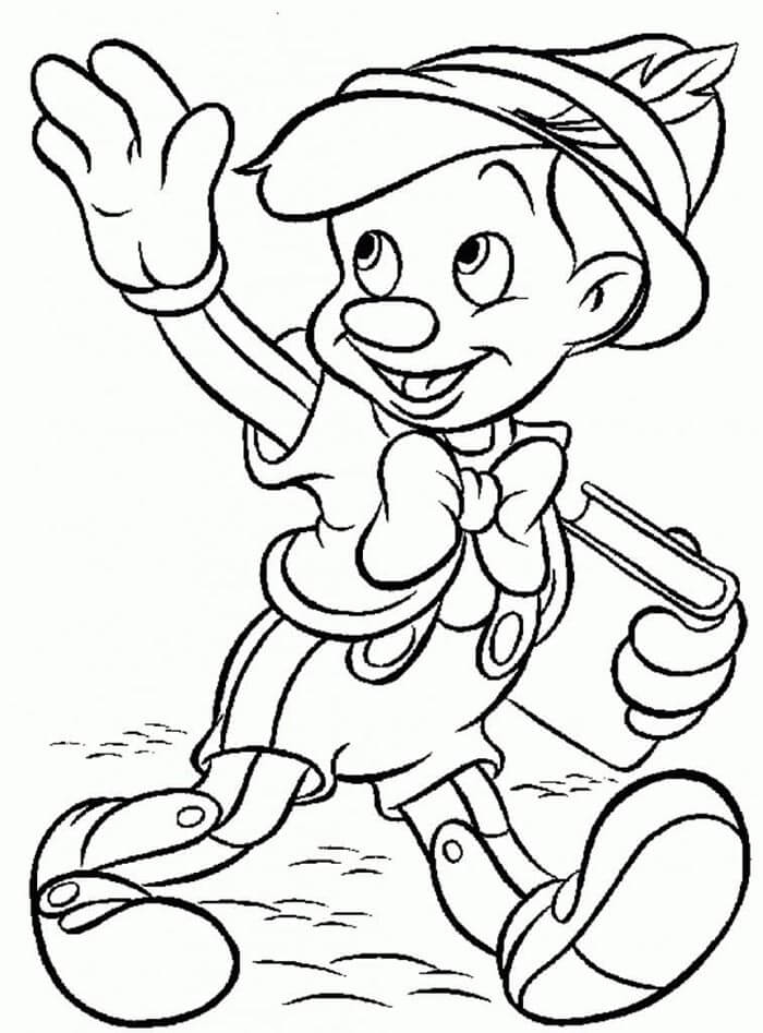Okouzlující Pinocchio omalovánka