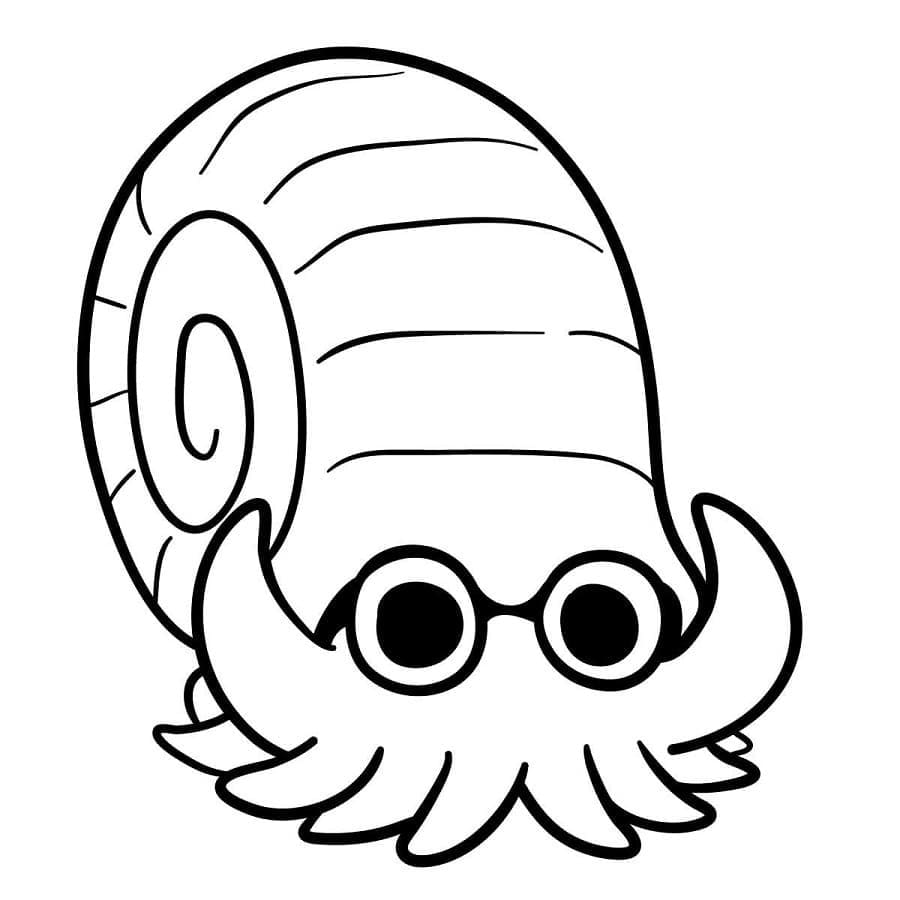 Omanyte Pokemon omalovánka