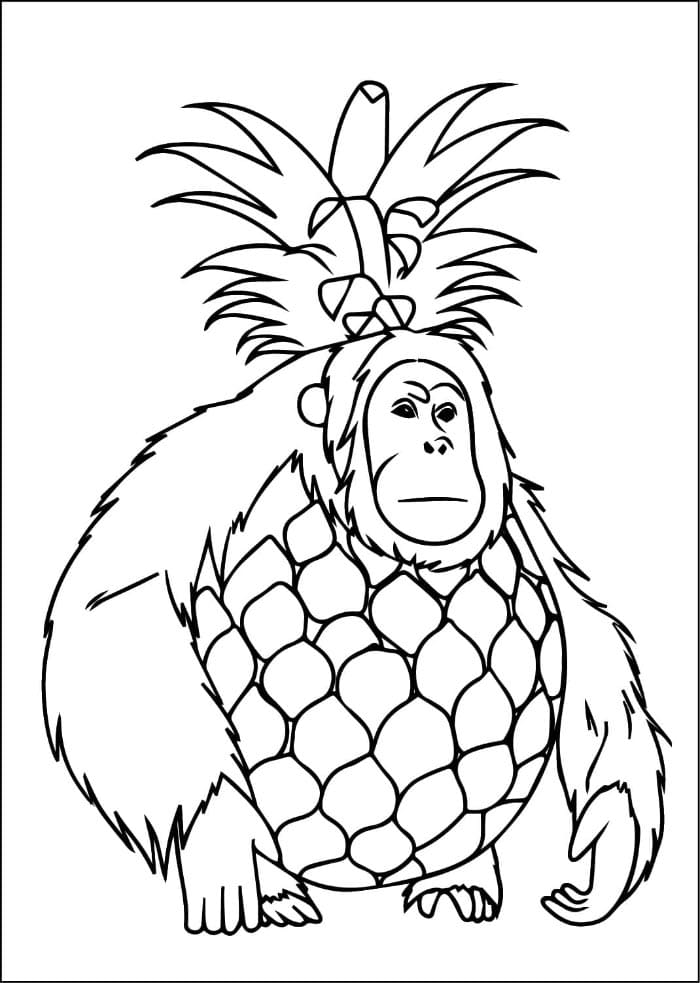 Orangutini Ananasini Brainrot omalovánka