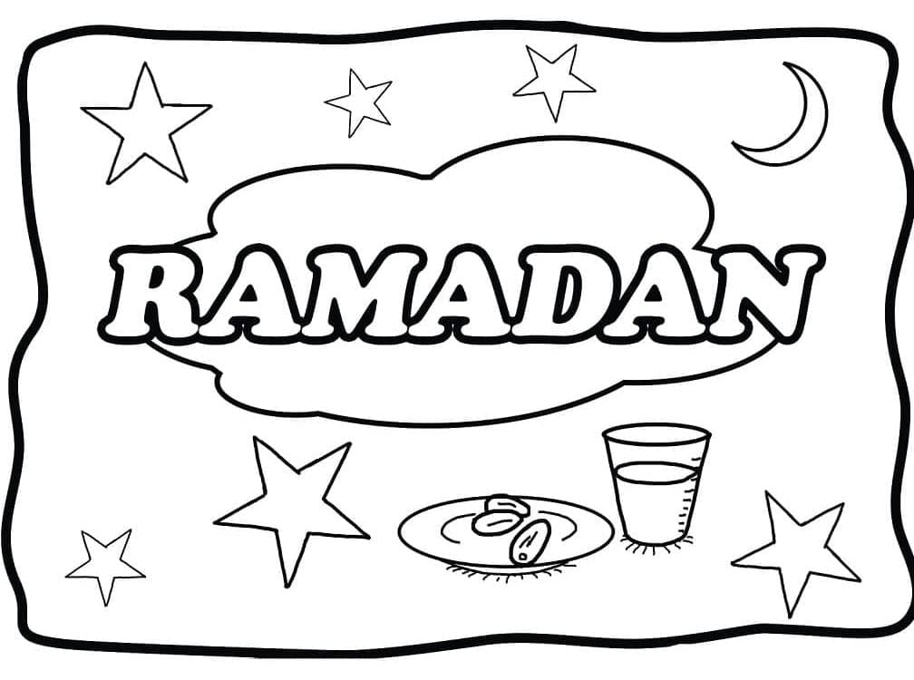 Oslavit Ramadán omalovánka