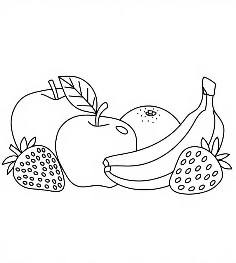 Ovoce (7) omalovánka