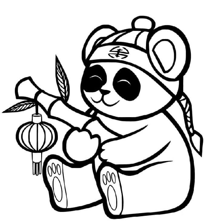 Panda Tisknutelná pro Děti omalovánka