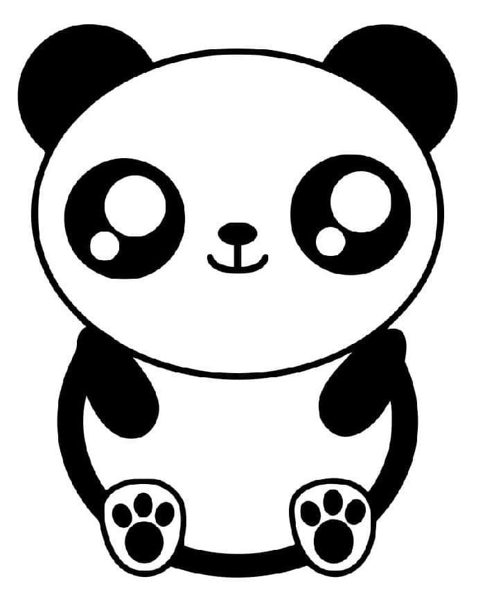 Panda Vymalovatelné pro Děti omalovánka