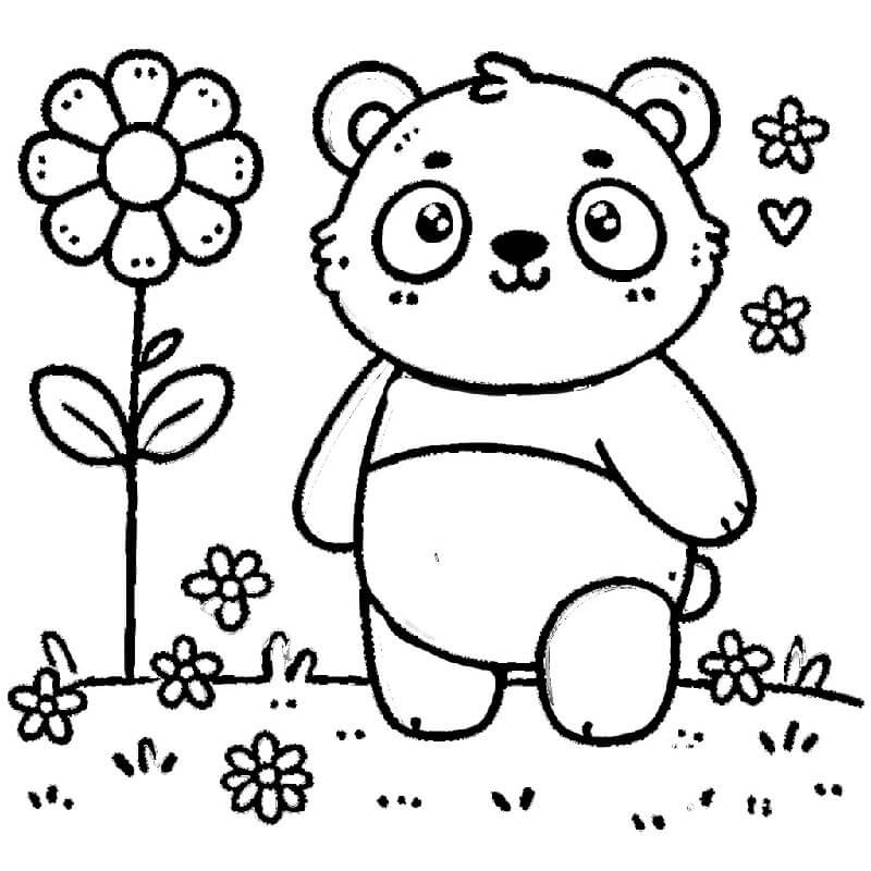 Panda Zdarama omalovánka