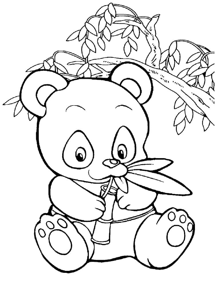 Panda k Vymalování omalovánka