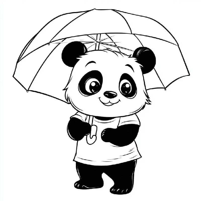 Panda pro 1leté Děti omalovánka