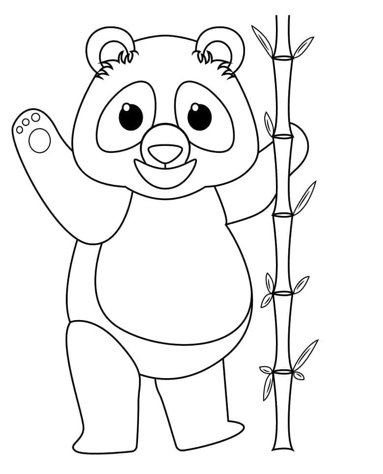 Panda pro 2leté Děti omalovánka