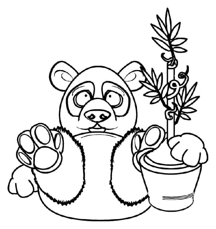 Panda pro 6leté Děti omalovánka