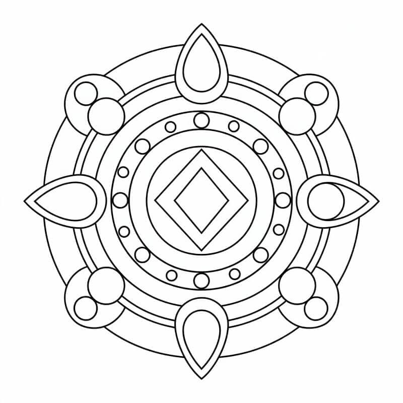 Pěkná Mandala omalovánka