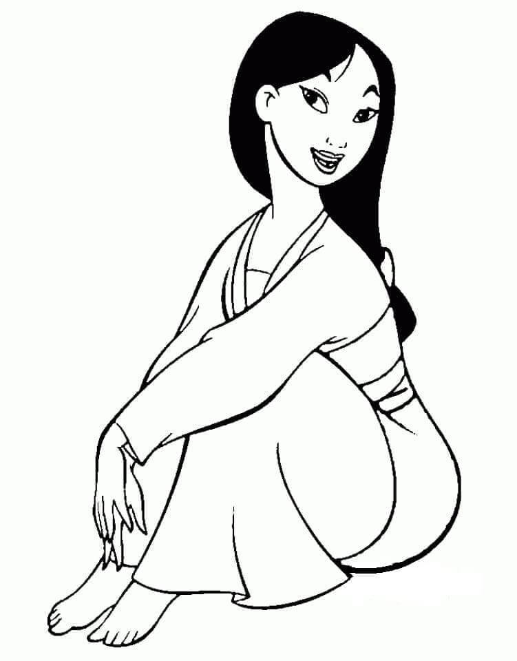 Pěkná Mulan omalovánka