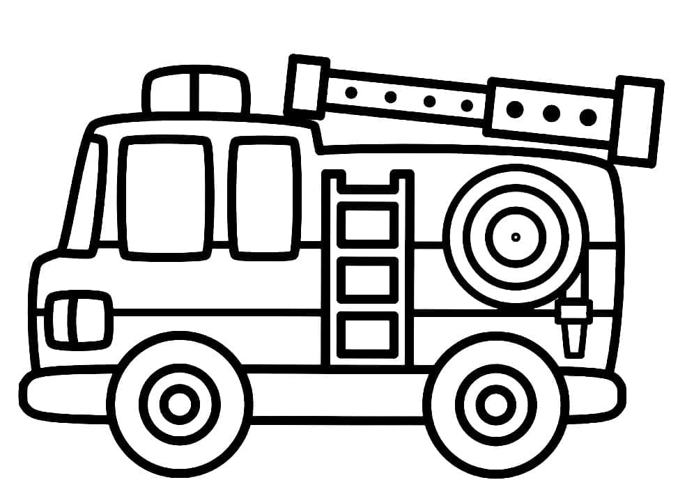 Pěkné Hasičské Auto omalovánka