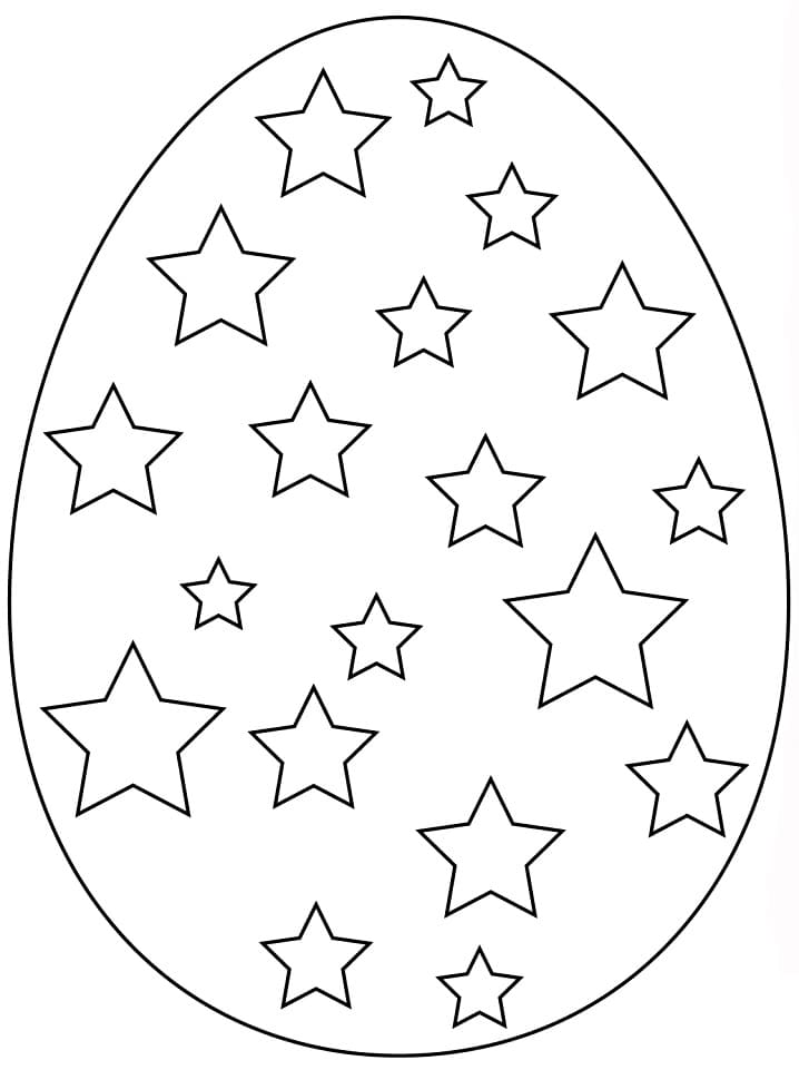 Pěkné Velikonoční vajíčko omalovánka