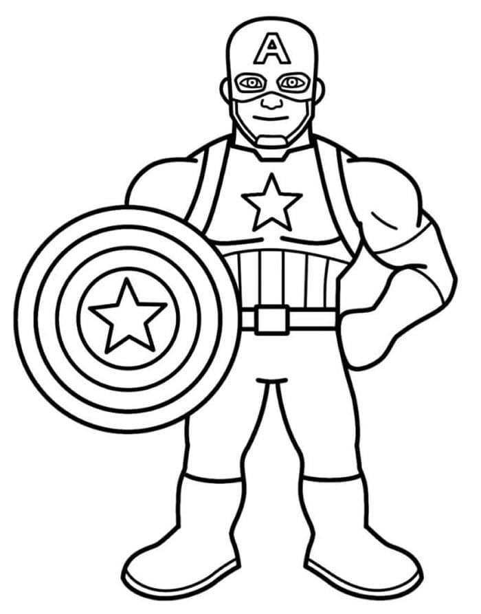 Pěkný Captain America omalovánka