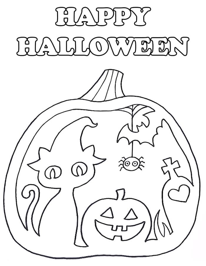 Pěkný Halloween omalovánka