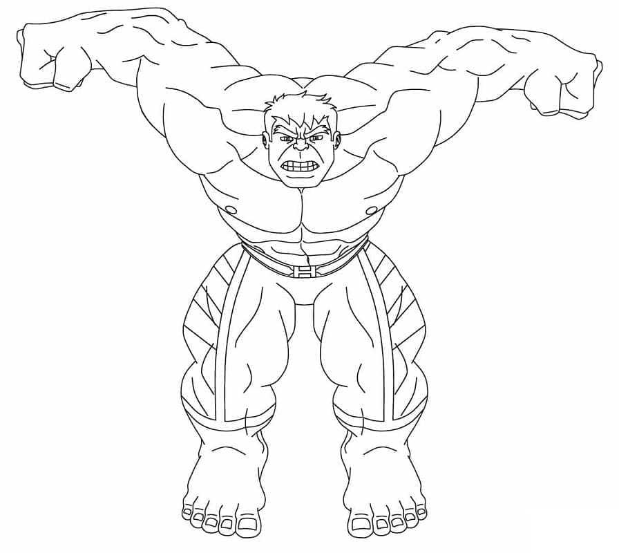 Pěkný Hulk omalovánka