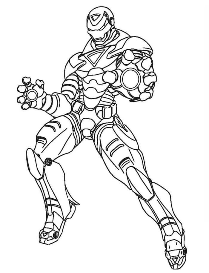 Pěkný Iron Man omalovánka