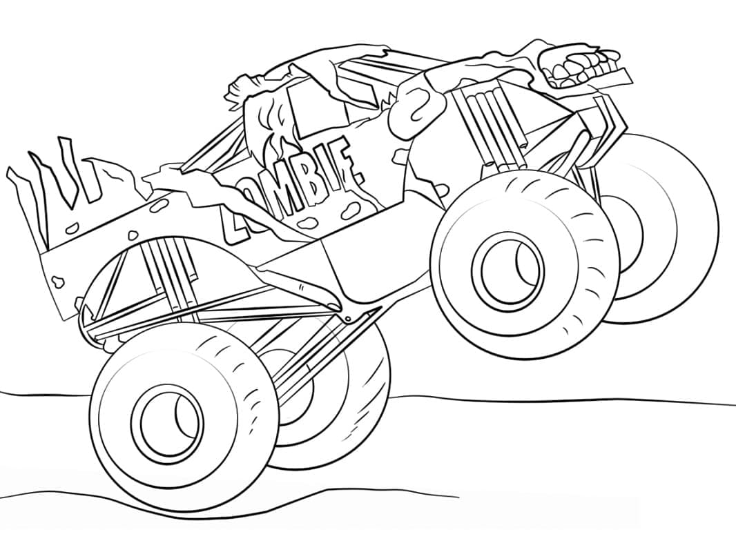 Pěkný Monster Truck omalovánka