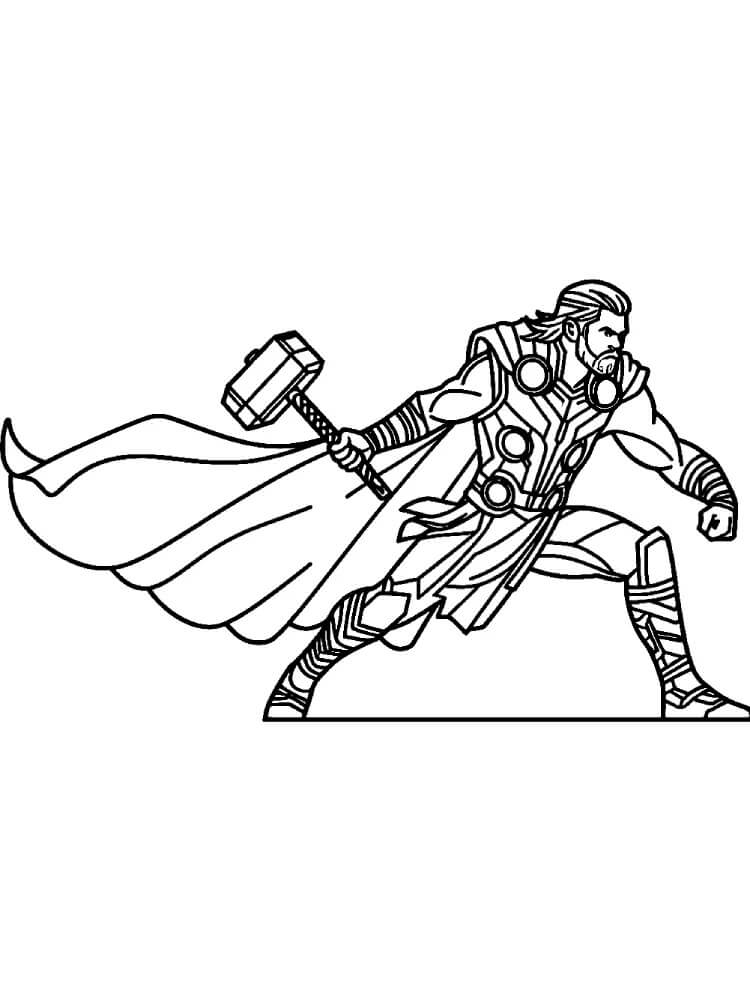 Pěkný Thor omalovánka