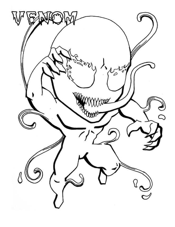 Pěkný Venom omalovánka