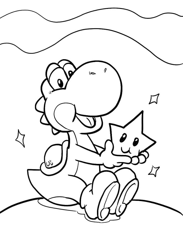 Pěkný Yoshi omalovánka