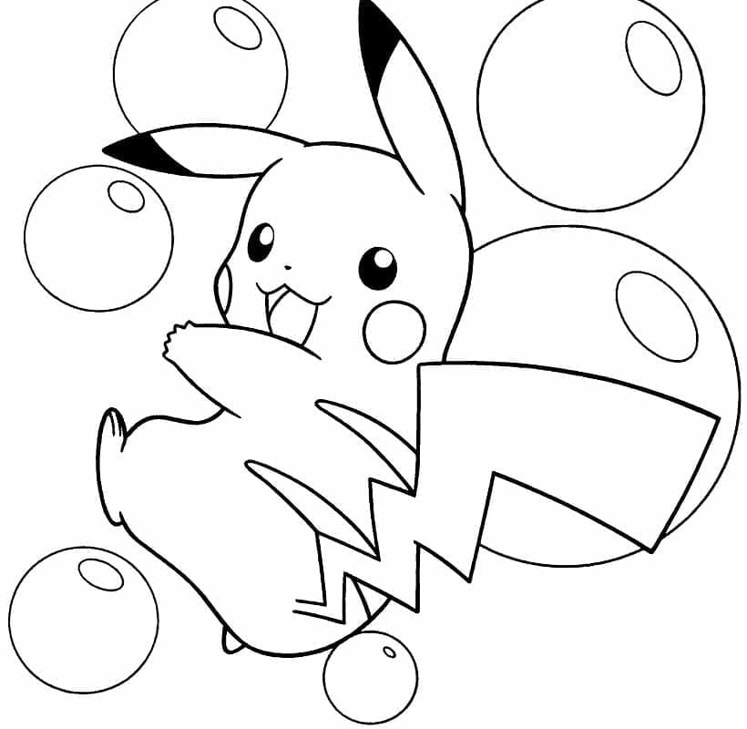 Pikachu Obrázek omalovánka