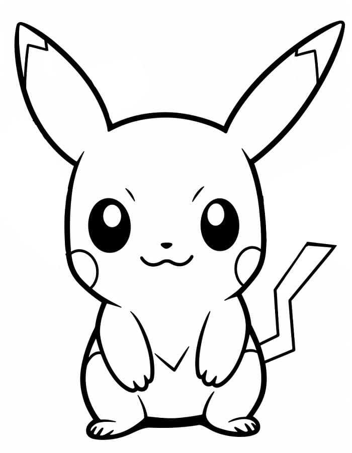 Pikachu Pokemon omalovánka