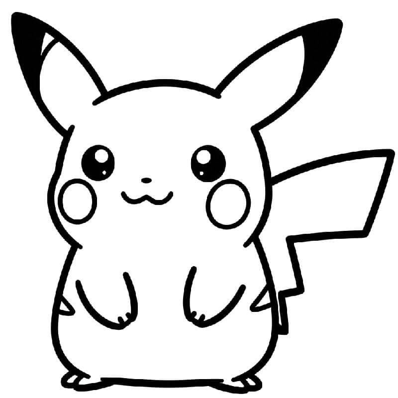 Pikachu Tisknutelný omalovánka
