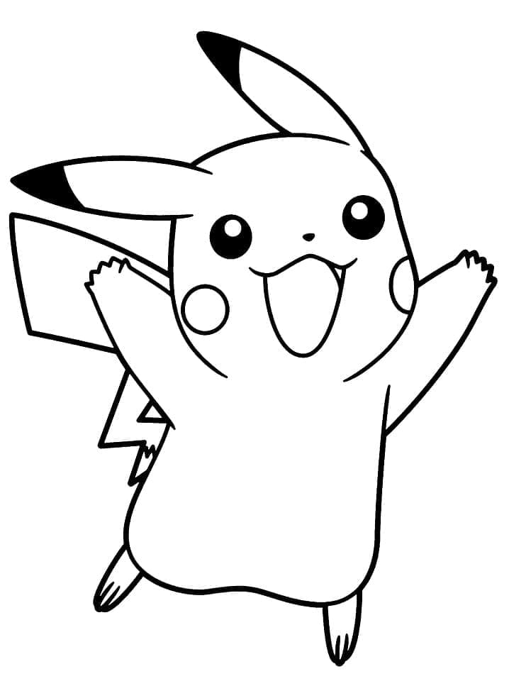 Pikachu Zdarma Vymalovatelné Obrázek omalovánka