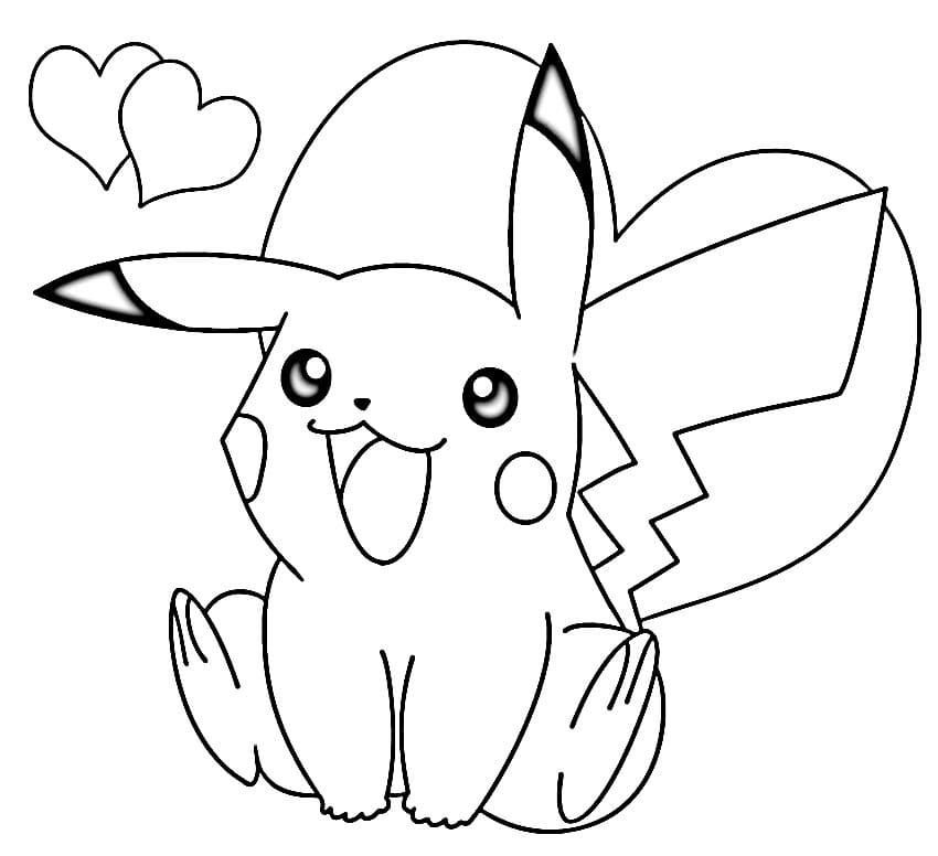 Pikachu k Vymalování omalovánka