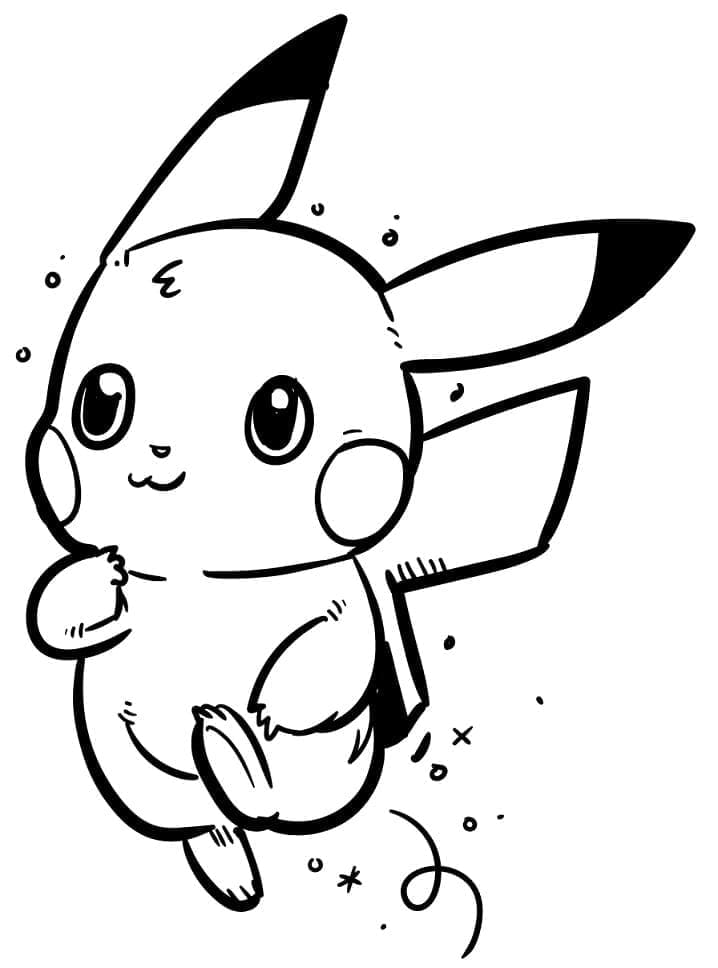 Pikachu pro 2leté Děti omalovánka