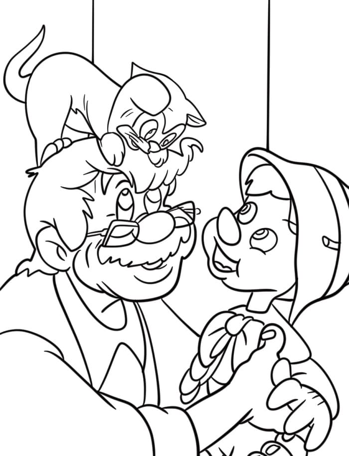 Pinocchio Disney omalovánka