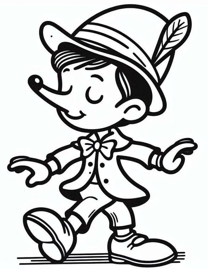 Pinocchio Zdarama omalovánka