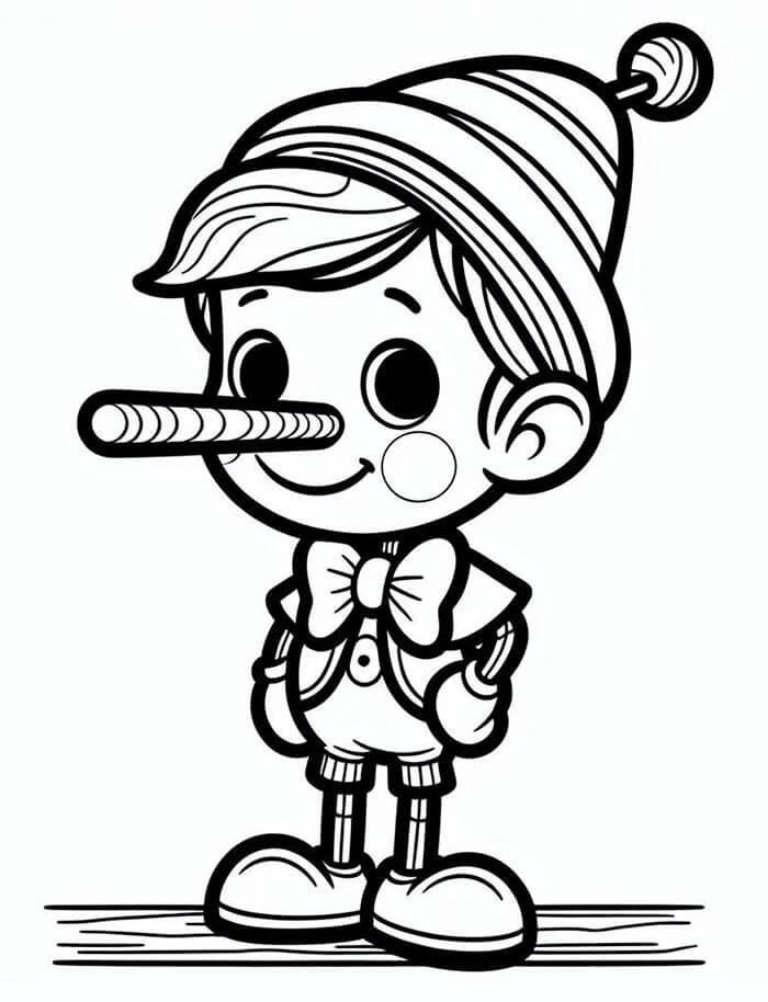 Pinocchio k Tisku omalovánka
