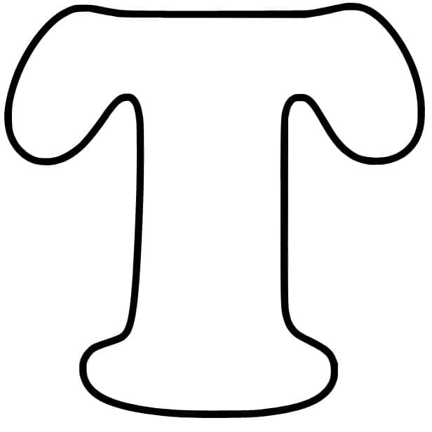Písmeno T abecedy omalovánka