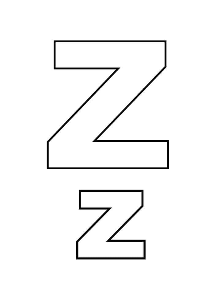 Písmeno Z abecedy omalovánka