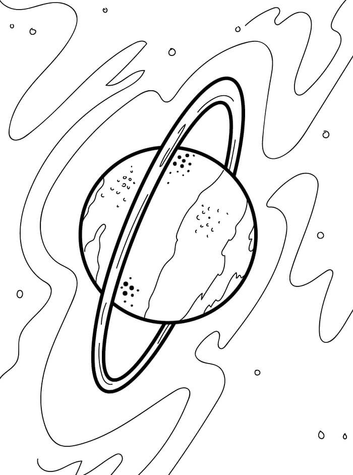 Planeta k Vymalování omalovánka