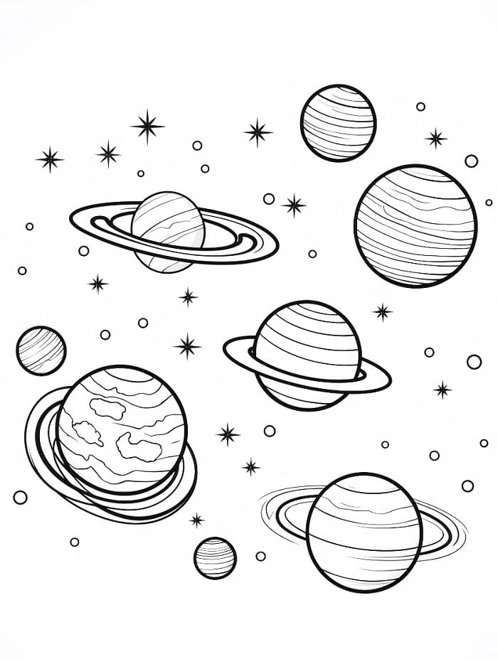 Planeta pro 1leté Děti omalovánka