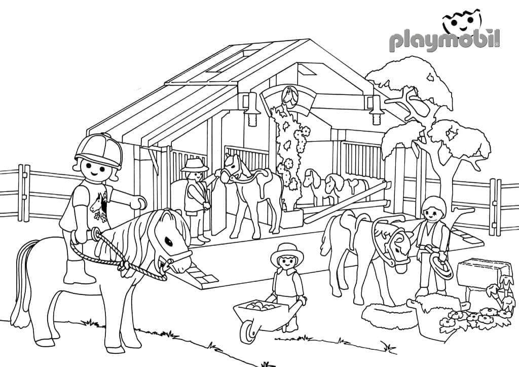 Playmobil k Vymalování omalovánka