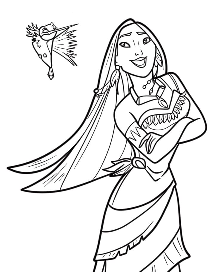 Pocahontas omalovánky