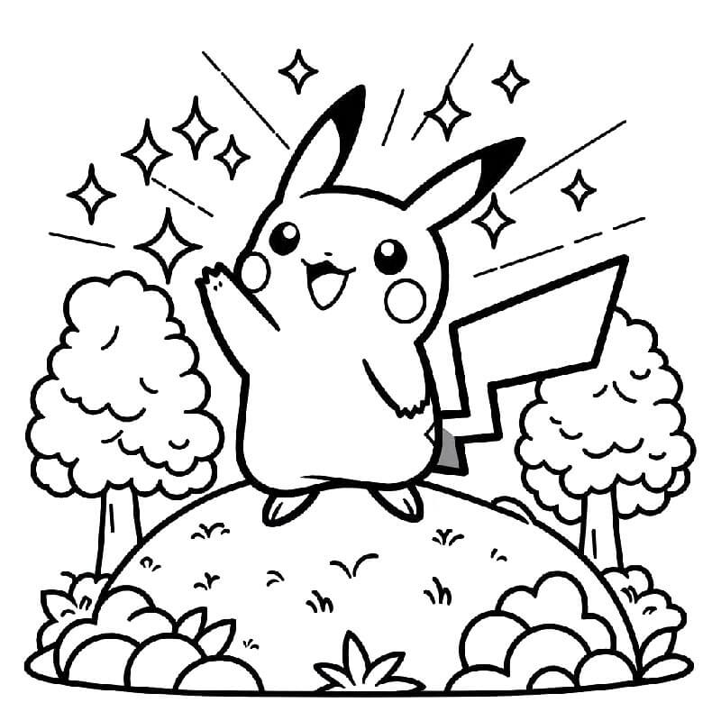 Pokemon Pikachu omalovánka