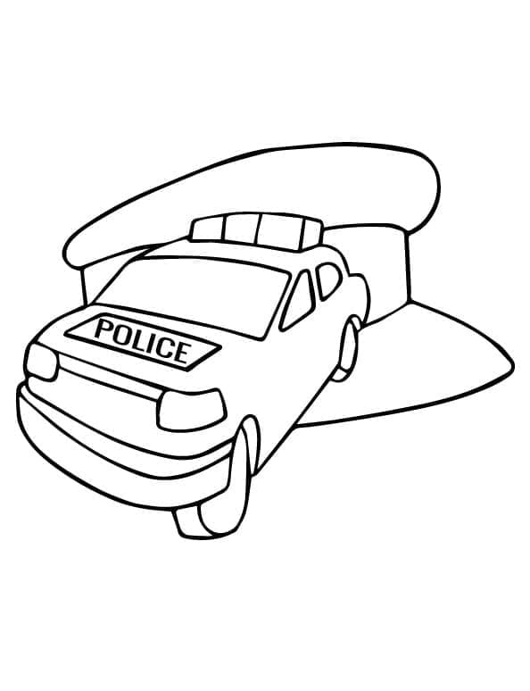Policejní Auto (1) omalovánka