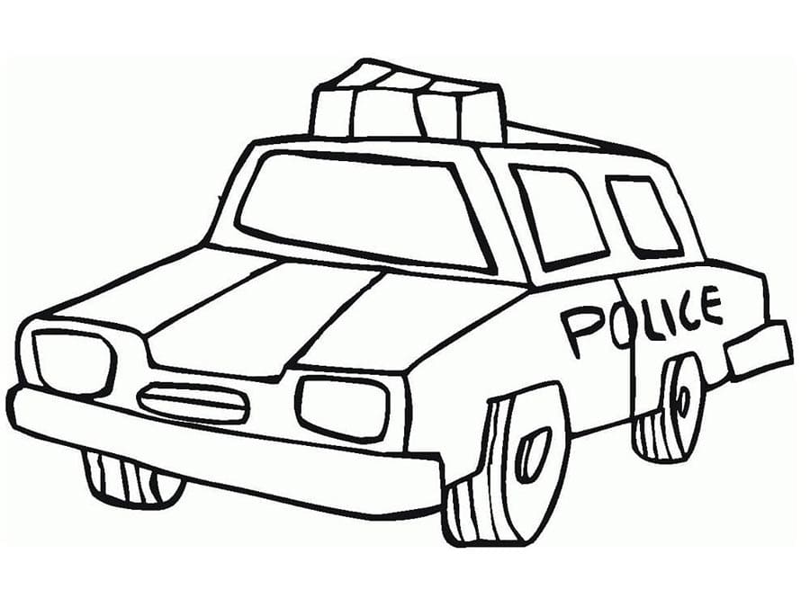 Policejní Auto (3) omalovánka
