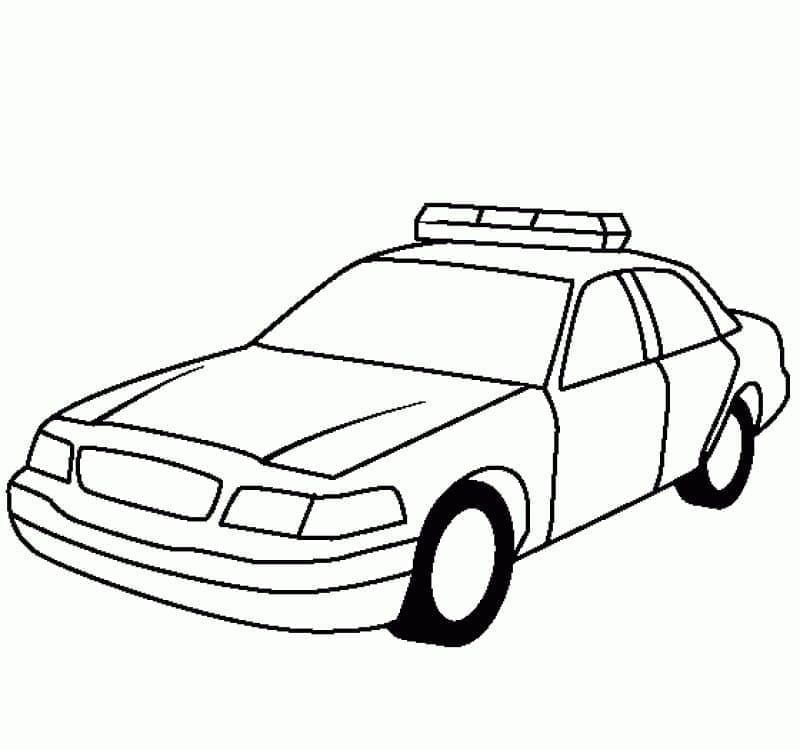 Policejní Auto Vymalovatelné pro Děti omalovánka
