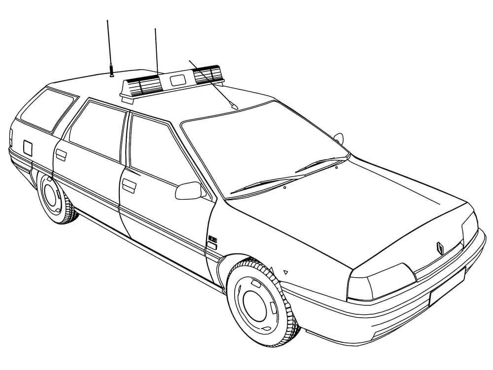 Policejní Auto Zdarma omalovánka
