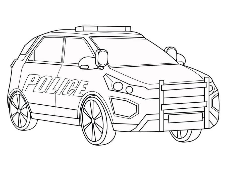 Policejní Auto k Tisku omalovánka
