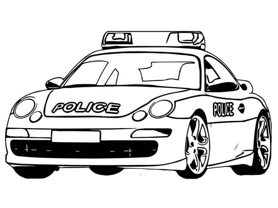 Policejní Auto pro 1leté Děti omalovánka