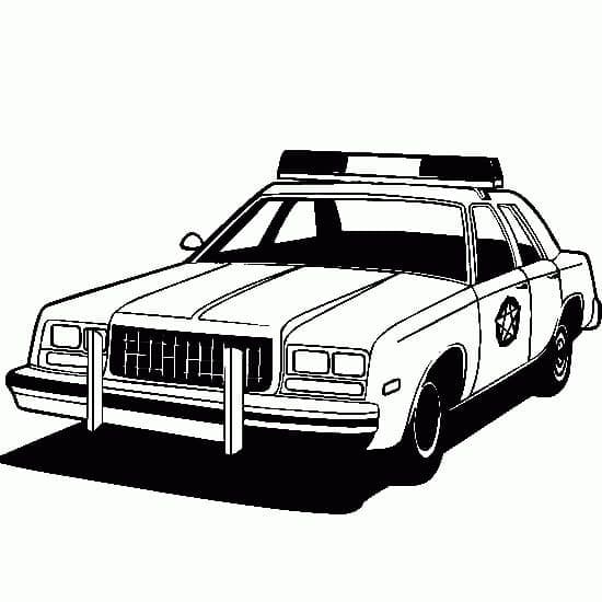 Policejní Auto pro 4leté Děti omalovánka